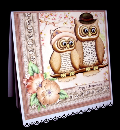 Mr & Mrs Owl 8x8 Mini Kit & Decoupage by Dianne Jackson