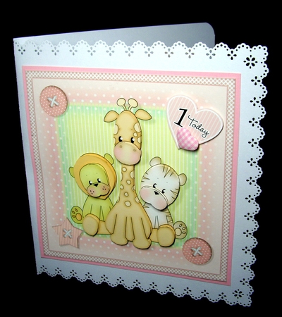 Pink Baby Animals Mini Kit. !st Birthday/new Baby by Dianne Jackson