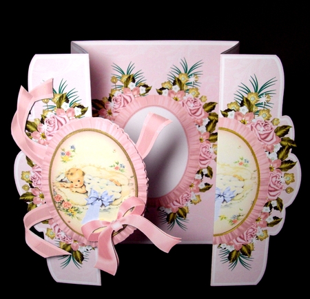 Baby Girl A5 Tri-fold Fancy Card Mini Kit by Dianne Jackson