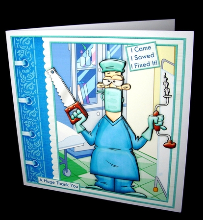 I Came I Sawed I Fixed It Get Well Decoupage Mini Kit by Dianne Jackson