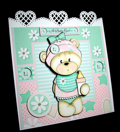 New Baby Girl Bella Teddy Bear Mini Kit by Dianne Jackson
