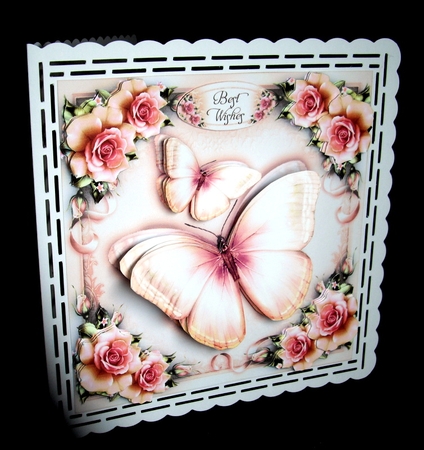 Soft Pink Butterflies with Roses Mini Kit by Dianne Jackson