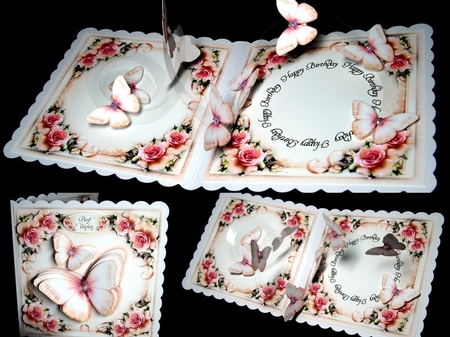 Soft Pink Butterflies with Roses Mini Kit by Dianne Jackson