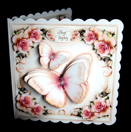 Soft Pink Butterflies with Roses Mini Kit by Dianne Jackson
