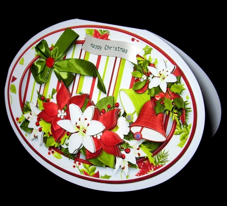 Christmas Bells - Oval Card Mini Kit by Dianne Jackson