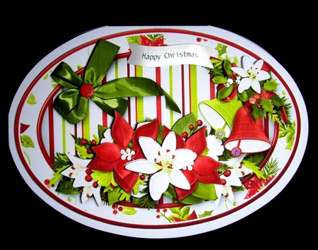 Christmas Bells - Oval Card Mini Kit by Dianne Jackson