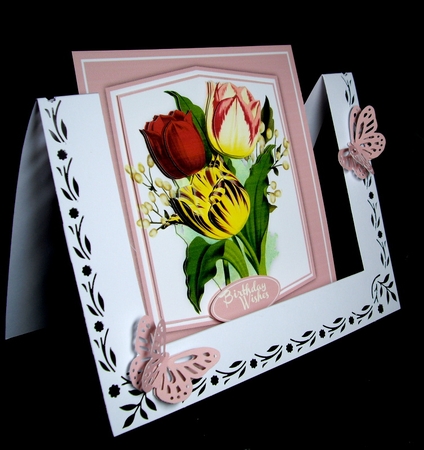 Beautiful Tulips and Babys Breath by Dianne Jackson