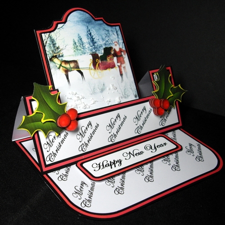 Easel pop-up Santas sleigh by Dianne Jackson