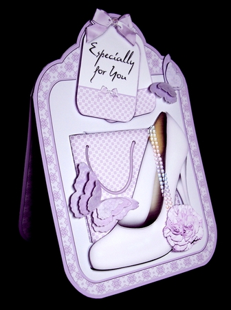 Pastel Shoe Tag Shaped Card Kit by Dianne Jackson