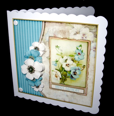 Vintage flowers and butterflies 1064 by Dianne Jackson
