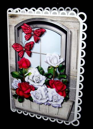 Window Roses & Butterflies Mini Kit by Dianne Jackson