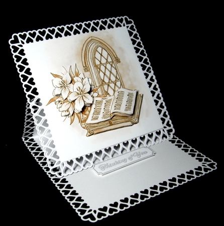 Sympathy Decoupage - Church Window - Sepia by Dianne Jackson