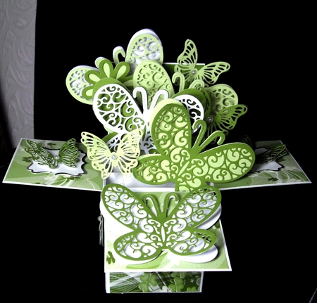 Green Clovers Paper, With Borders 2 by Dianne Jackson