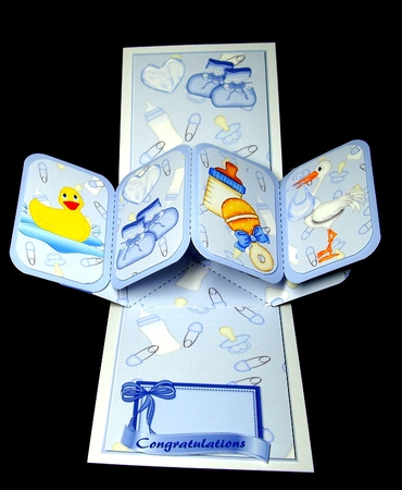 New Baby Boy Twist & Pop Card by Dianne Jackson