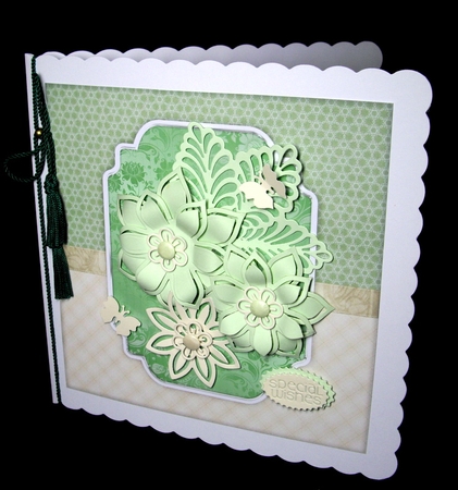 Roses & Butterflies Card Topper  INSERT by Dianne Jackson