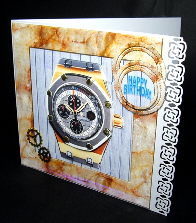 Watch in a marble frame by Dianne Jackson