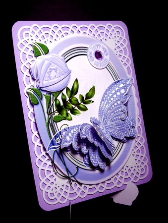 Lilac butterfly with graduated layers by Dianne Jackson