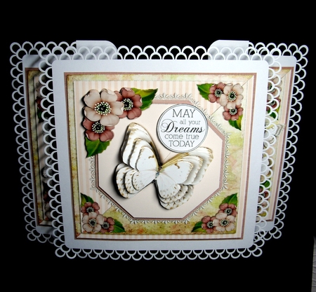 Vintage Lace Flowers Butterfly Mothers Day Card Kit 1248 by Dianne Jackson