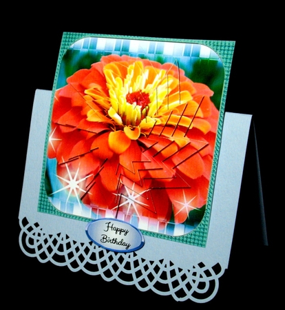 Zinnia Flower Pyramid Topper by Dianne Jackson