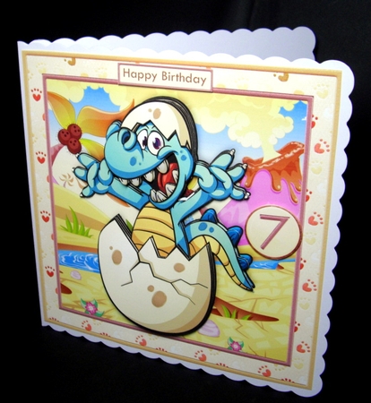 DINOSAUR YOURE ROAR-SOME 8x8 Decoupage Ages & Insert Mini Kit by Dianne Jackson