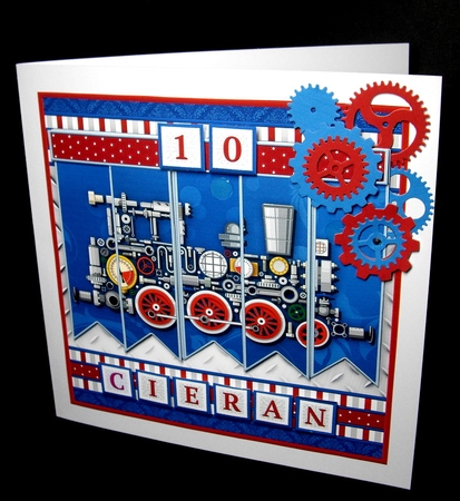 STEAM TRAIN 7.5 Alphabet and Age Quick Card Kit Create Any Name by Dianne Jackson