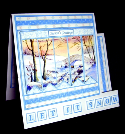 WINTER STREAM Christmas 7.5 Quick Card Kit Create Any Name Alphabet in 2 sizes by Dianne Jackson