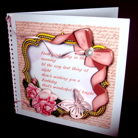 Beautiful Bracket with Roses and Bow 2 by Dianne Jackson
