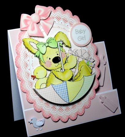 Baby Shower Girl Topper 3 by Dianne Jackson
