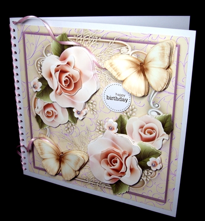 Golden Butterflys and Roses by Dianne Jackson