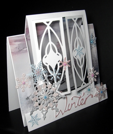 Pink and Blue Winter Scene 14 by Dianne Jackson