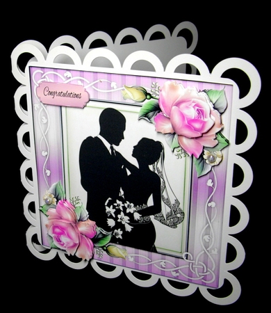 Mr & Mrs Purple Silhouette 8x8 by Dianne Jackson