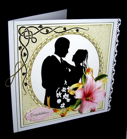 Beautiful Silhouette Couple 8x8 by Dianne Jackson