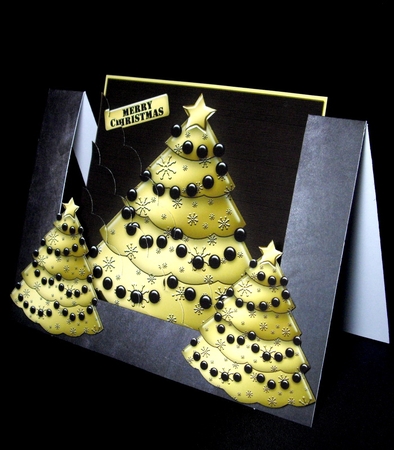 Christmas Tree Scallop Corner side stacker Topper by Dianne Jackson