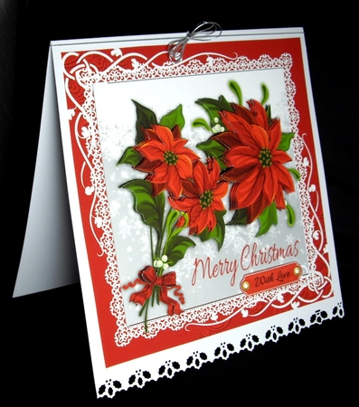 Beautiful Christmas Flowers 8x8 by Dianne Jackson