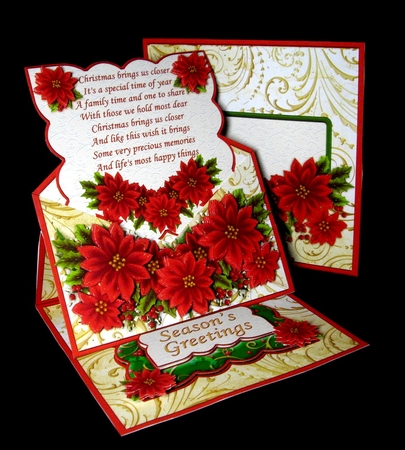 CHRISTMAS POINSETTIA 6x6 Envelope Easel Kit  by Dianne Jackson