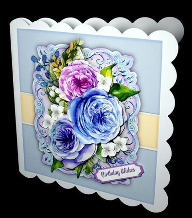 Beautiful Roses on a Soft Lilac Mat  by Dianne Jackson