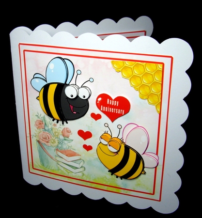BEE My Valentine - Decoupage by Dianne Jackson