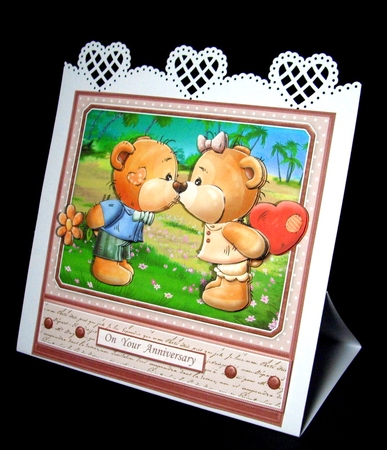 BEARY SPECIAL KISS 7.5 Decoupage & Insert Mini Kit by Dianne Jackson