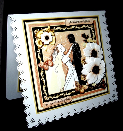WEDDING BRIDE & GROOM Rose Gold 7.8 Decoupage & Insert Mini Kit by Dianne Jackson