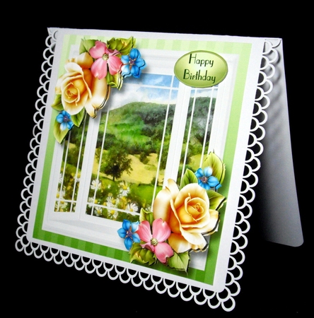 The White Bay Window - Summer Roses by Dianne Jackson