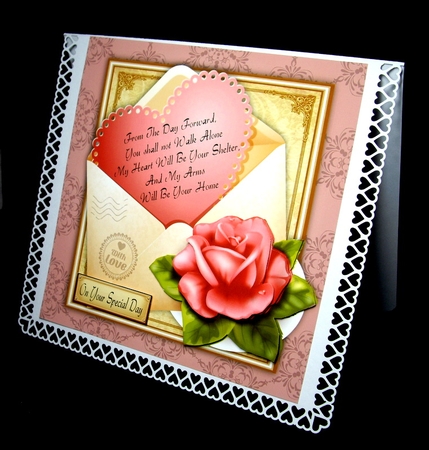 Heart In A Envelope Wedding 8x8 by Dianne Jackson