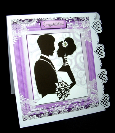 The Wedding Couple Purple 8x8 by Dianne Jackson