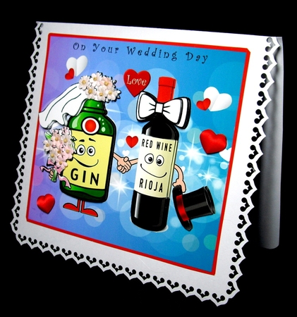 Red Wine & Gin Wedding - Decoupage by Dianne Jackson