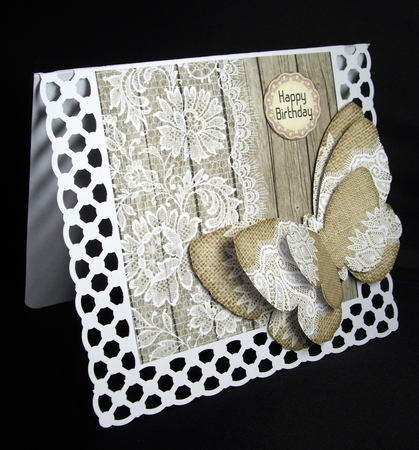 Wood and Lace Background 1 by Dianne Jackson