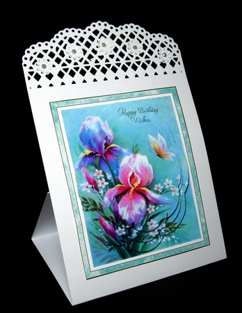 Vintage Floral Stacker - A4 - Happy Birthday Wishes by Dianne Jackson