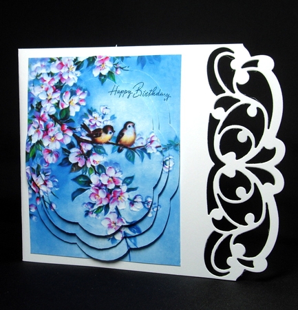 Vintage Floral Stacker - A4 - Happy Birthday by Dianne Jackson