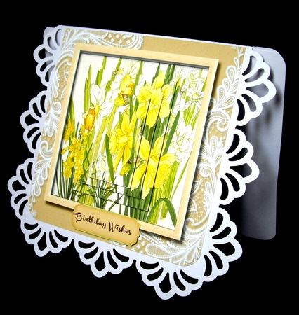 Beautiful Japanese woodblocow Daffodils by Dianne Jackson