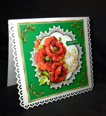 Poppy Floral Card Topper by Dianne Jackson