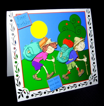 Hike And Be Happy - Decoupage by Dianne Jackson