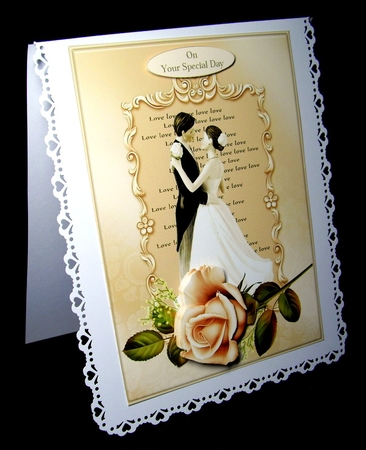 Wedding Dance Topper with Decoupage by Dianne Jackson